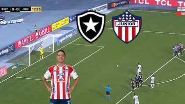 Junior FC jugó contra el Botafogo. Foto captura de pantalla de ESPN y Junior FC.