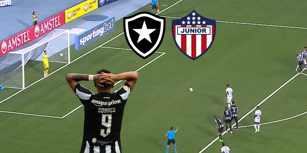 Junior FC le ganó por goleada al Botafogo. Foto tomada de Monde Football y Captura de pantalla de ESPN. 