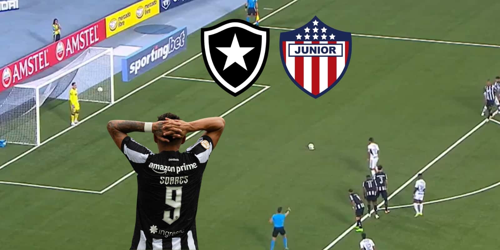 Junior FC le ganó por goleada al Botafogo. Foto tomada de Monde Football y Captura de pantalla de ESPN.