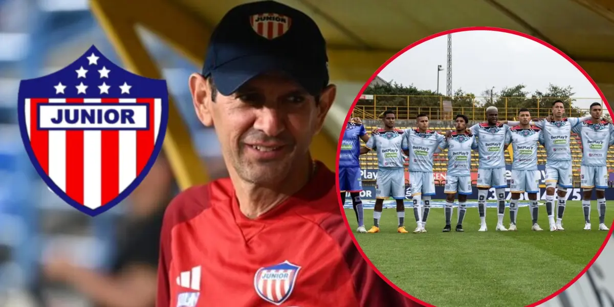 Junior los mira por encima del hombro y lo que hizo DT Reyes previo vs Fortaleza (Fotos tomadas de Gol Caracol)