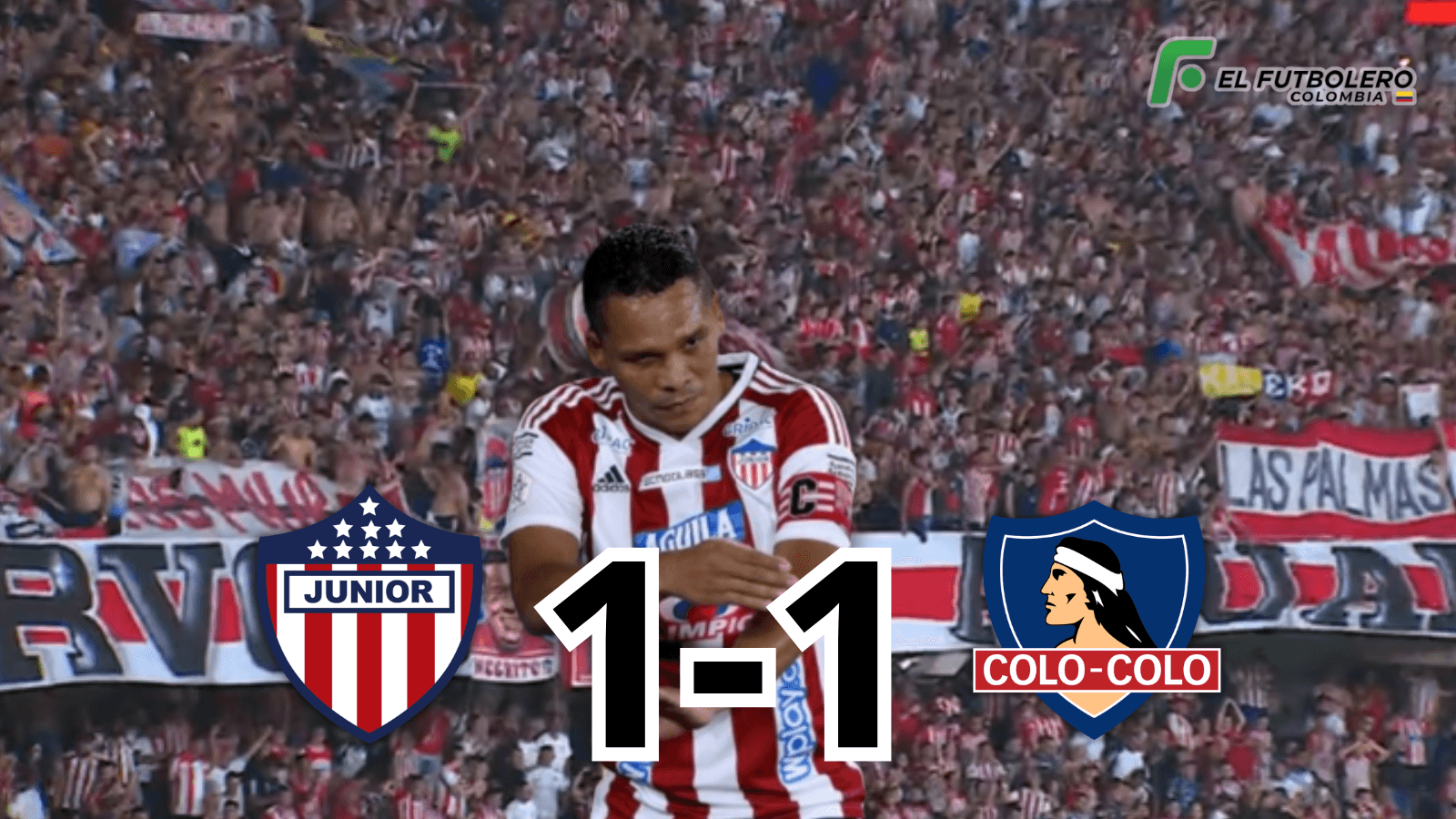 Junior vs Colo-Colo Foto: Captura de ESPN, Escudoteca y El Heraldo