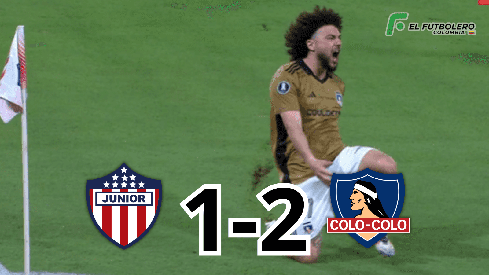 Junior vs Colo-Colo Foto: Captura de ESPN y Escudoteca PN