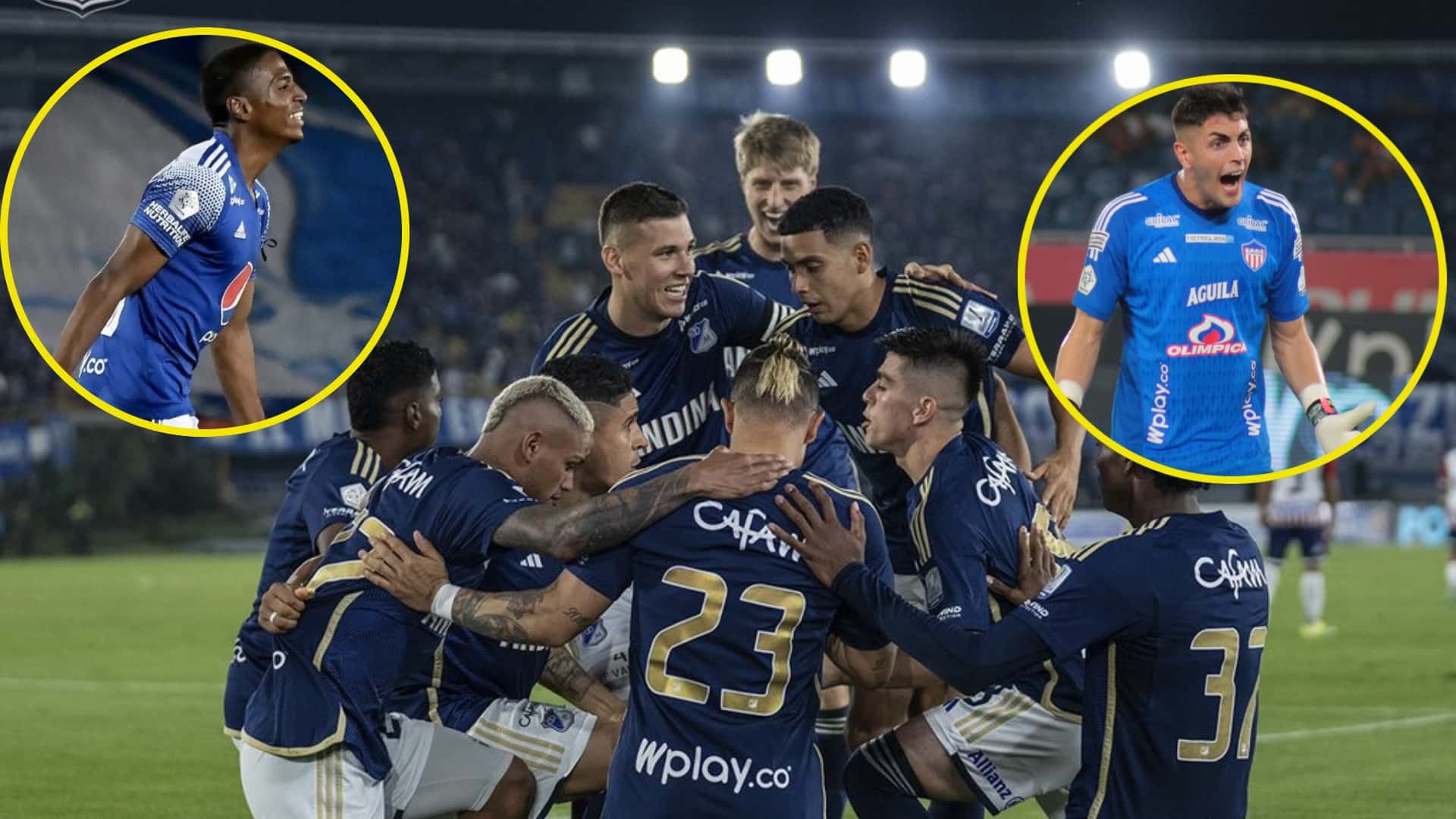 Junior vs Millonarios- Fotos: Antena 2, Transfermarkt, redes Millonarios