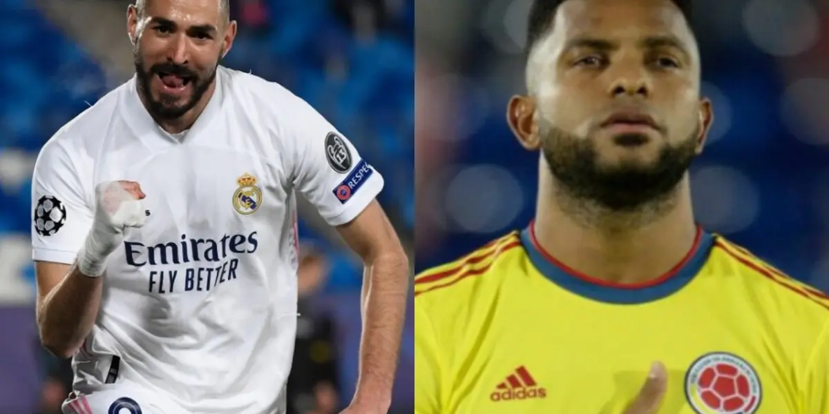 Karim Benzema firmó una noche épica con el Real Madrid y fue ejemplo para todos los delanteros en el mundo, incluso para Miguel Ángel Borja.