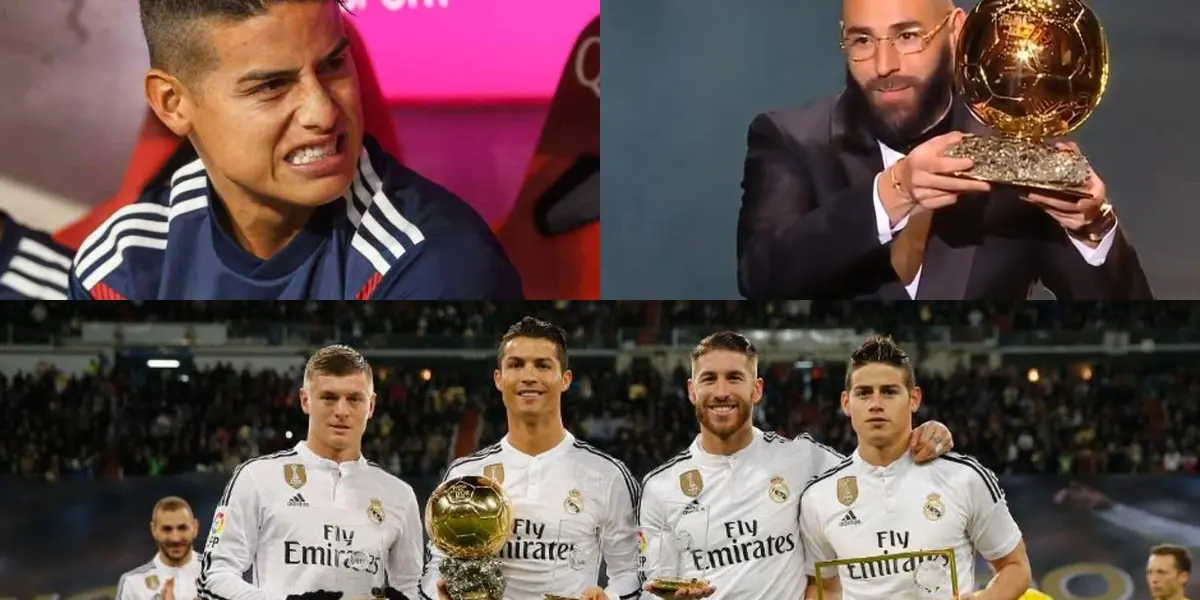 Karim Benzema ganó el Balón de Oro 2022 y le daría una gran lección a su amigo James Rodríguez.