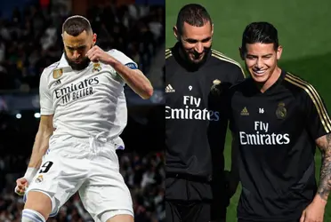 Karim Benzema volvió a mostrar jerarquía en Europa al bailarse al Chelsea, el astro francés hace un tiempo le contó algo particular a James Rodríguez.