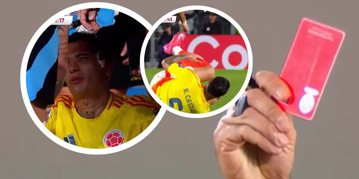 Kevin Castaño terminó golpeado tras brutal entrada de Enzo Fernández. ¡Indignación total!  Foto: Captura de Gol Caracol