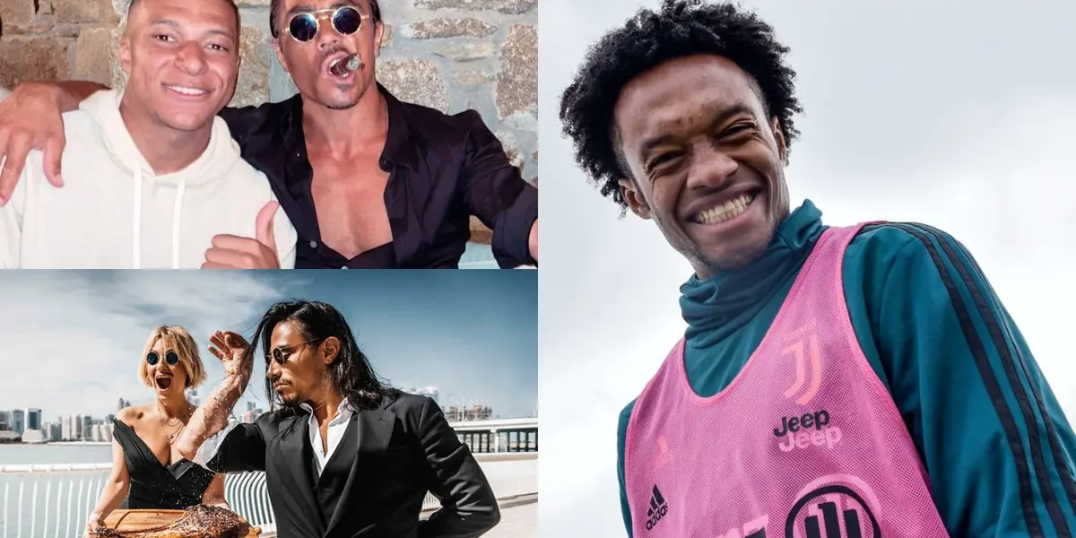 Kylian Mbappé adora gastar miles de dólares en los platos del cocinero turco Salt Bae, en cambio Juan Guillermo Cuadrado tiene otros gustos.