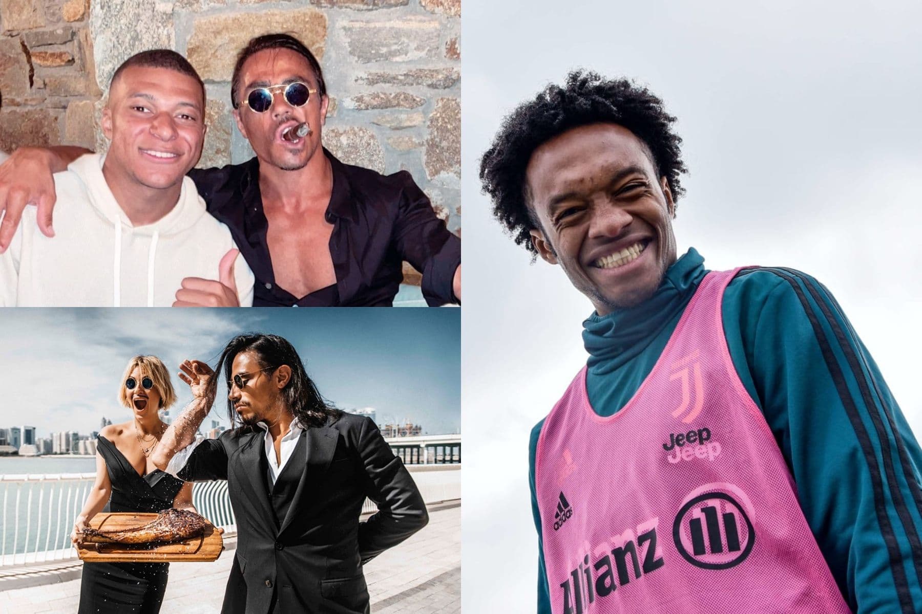 Kylian Mbappé adora gastar miles de dólares en los platos del cocinero turco Salt Bae, en cambio Juan Guillermo Cuadrado tiene otros gustos.