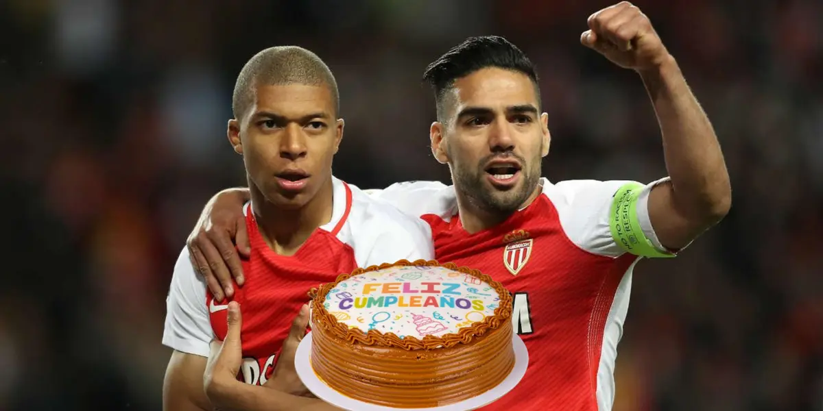 Kylian Mbappé saludó a Radamel Falcao por su cumple.