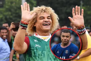 Kylian Mbappé no tolera a un tipo de empresas, Carlos Valderrama por el contrario les hace publicidad de curiosa forma.