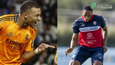 Kylian Mbappé y Yerry Mina Foto: El Español y Fútbol Hoy