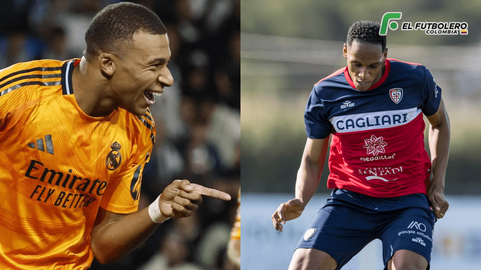 Kylian Mbappé y Yerry Mina Foto: El Español y Fútbol Hoy