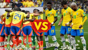 La abismal diferencia de valor entre las nóminas de Colombia y Brasil.