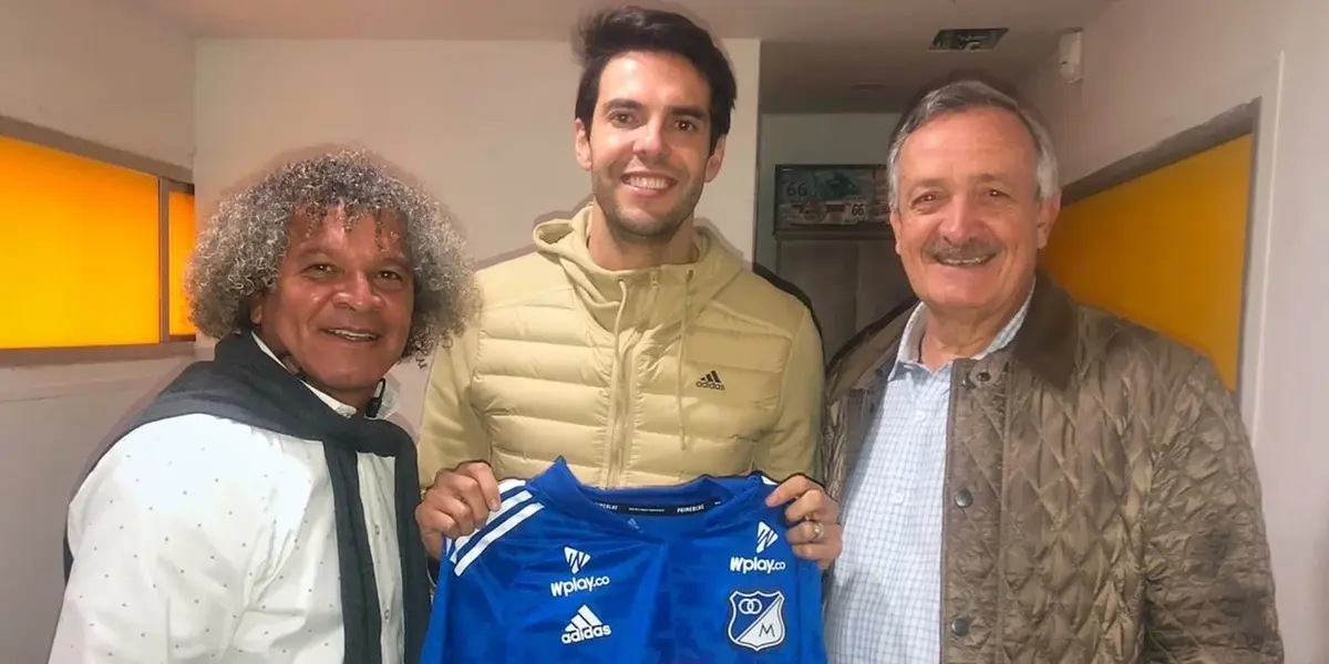 La estrella brasileña estuvo de visita en Bogotá, por un evento de Adidas, donde es embajador, y los azules le hicieron un detalle.