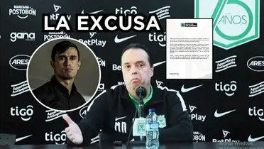 La excusa de Nacional por Bodmer. Foto de Navarro captura de pantalla de Radio Munera YouTube, Bodmer de Twitter @nacionaloficial.