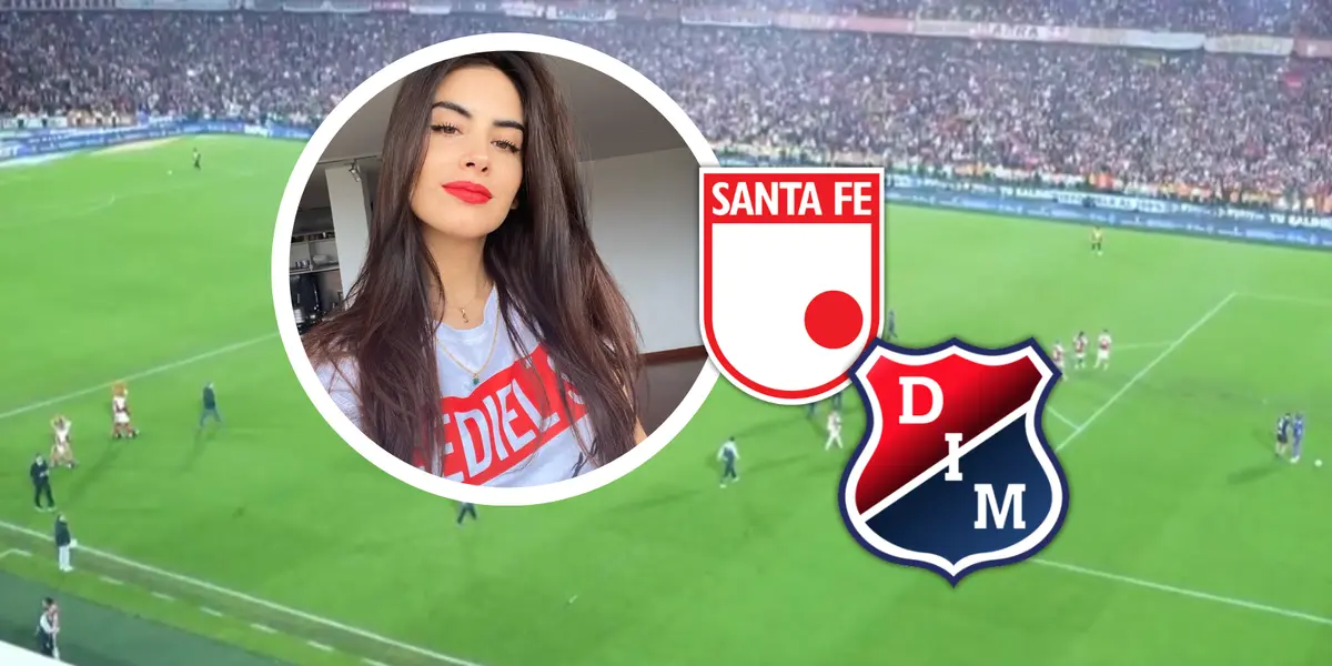 La famosa presentadora no se quedó atrás del partido que empataron en El Campín y esto dijo Foto: Escudoteca, Jessica Cediel y Captura de Win Sports