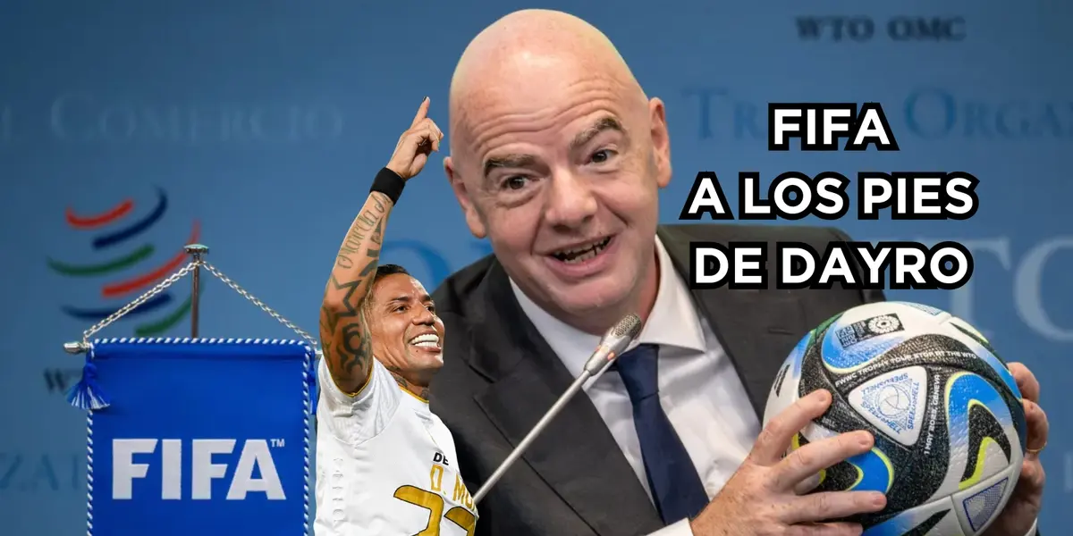 La FIFA aplaudió el nuevo récord de Dayro Moreno. Foto de Infantino tomada de Diario NY y Dayro Twitter @oncecaldas