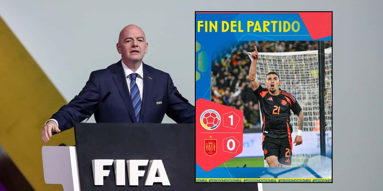 La FIFA reaccionó por la Selección Colombia. Foto tomada de Gol Caracol y El Mundo.