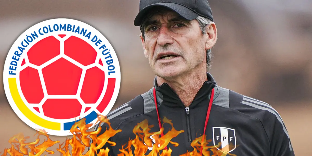 La frase del técnico peruano encendió la previa del choque con Colombia. Foto: Escudoteca y FPF