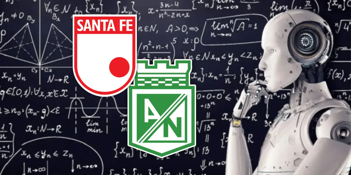 La IA predijo el Santa Fe vs Nacional de HOY y su resultado dejó a todos sorprendidos. Foto: Escudoteca y SCI Web