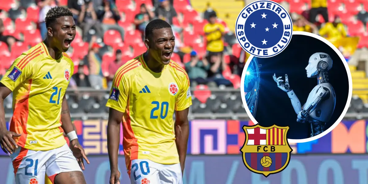 La IA se la juega por el futuro de Neyser Villarreal y elige este club Foto: FCF, Pexels y Escudoteca