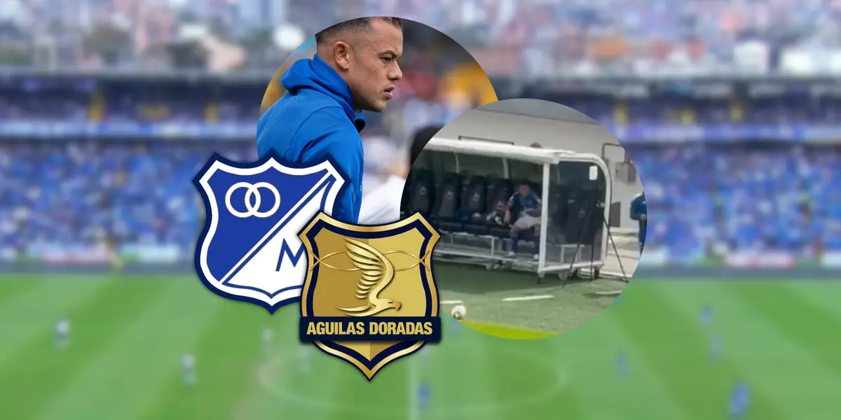 La inesperada reacción de Leonardo Castro en Millonarios Foto: MFC, Captura de X y Win Sports