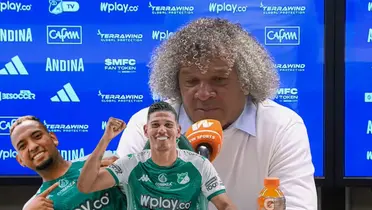 La jugada se hizo viral en Colombia. Foto tomada de rueda de prensa DIMAYOR, Gol Caracol y El Colombiano.