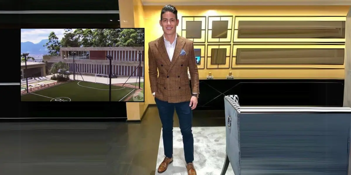 La mansión de James Rodríguez en Colombia. Foto tomada de Depor y Protagonista.