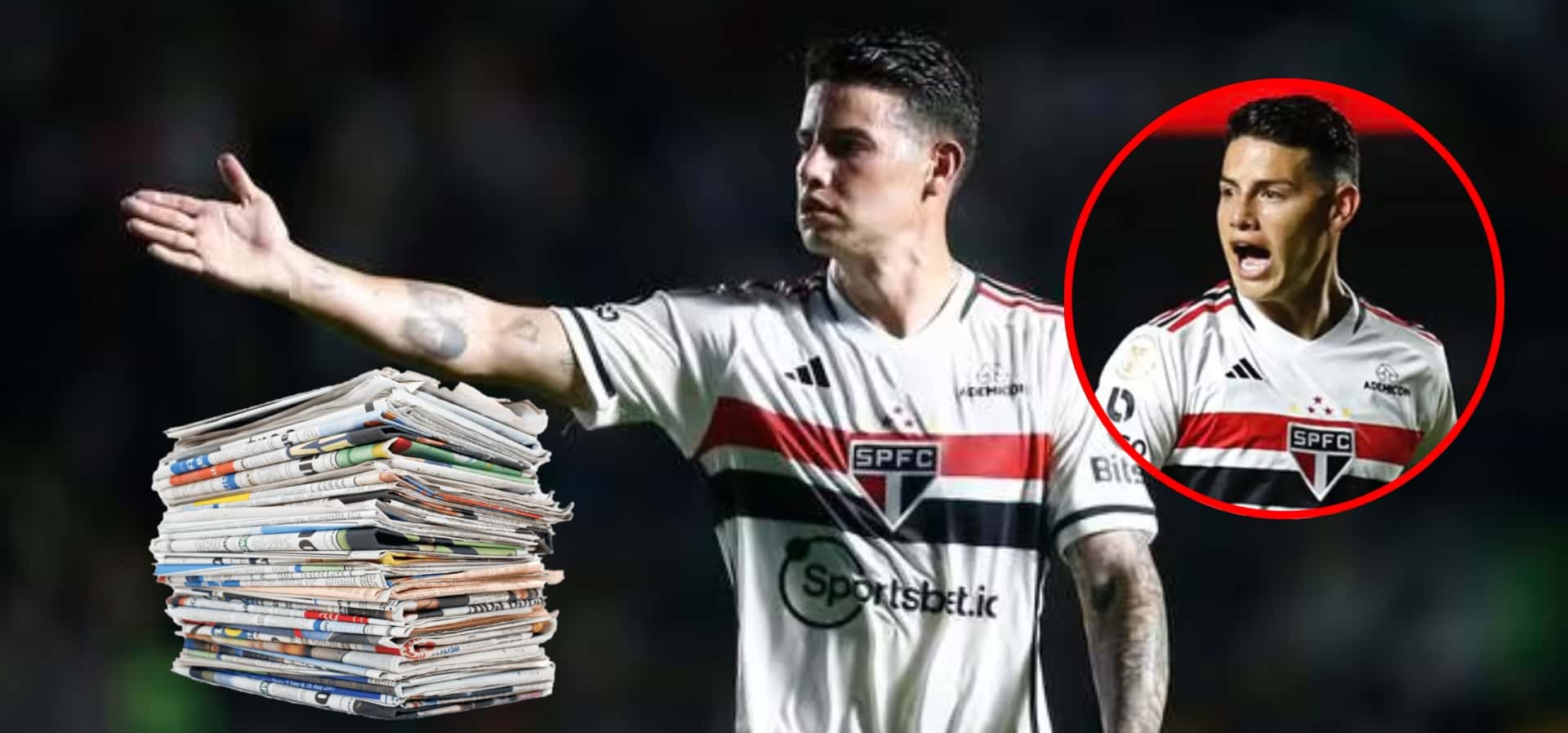 La prensa de Brasil reveló el verdadero motivo de James para dejar al Sao Paulo (Foto tomada Caracol Radio y Antena 2)