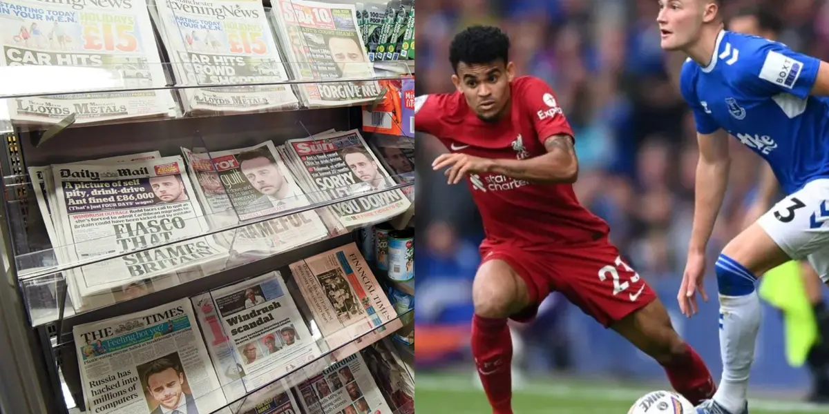 La prensa en Inglaterra dio su valoración por lo que hizo Luis Díaz contra el Everton.