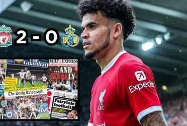 La prensa de Inglaterra valoró lo que hizo Luis Díaz en la Europa League 2024.