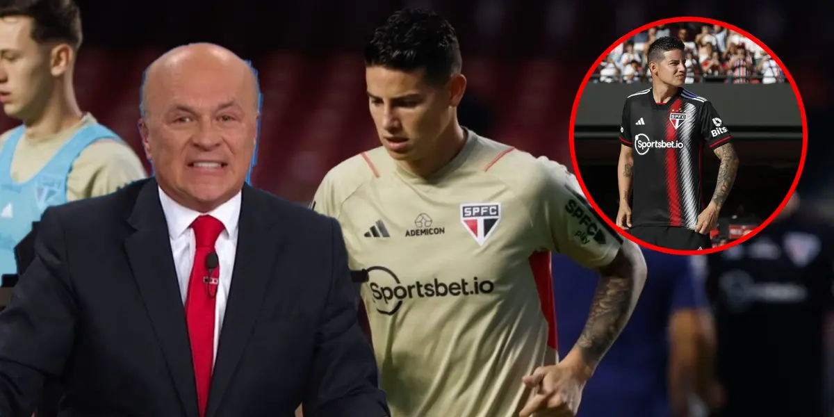 La reacción de Carlos Antonio Vélez por insólita acción de James en Sao Paulo