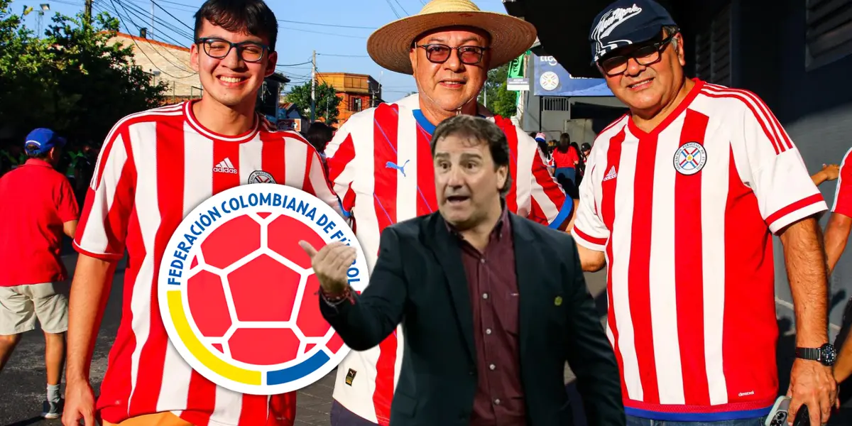 La reacción de los fanáticos paraguayos previo al choque con Colombia Foto: Escudoteca, Albirroja y FCF