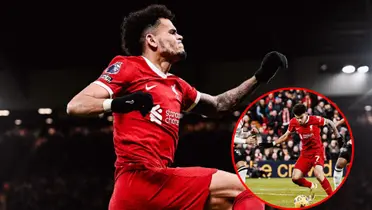 La reacción de los hinchas de Liverpool por el gol de Luis Díaz vs el Luton Town