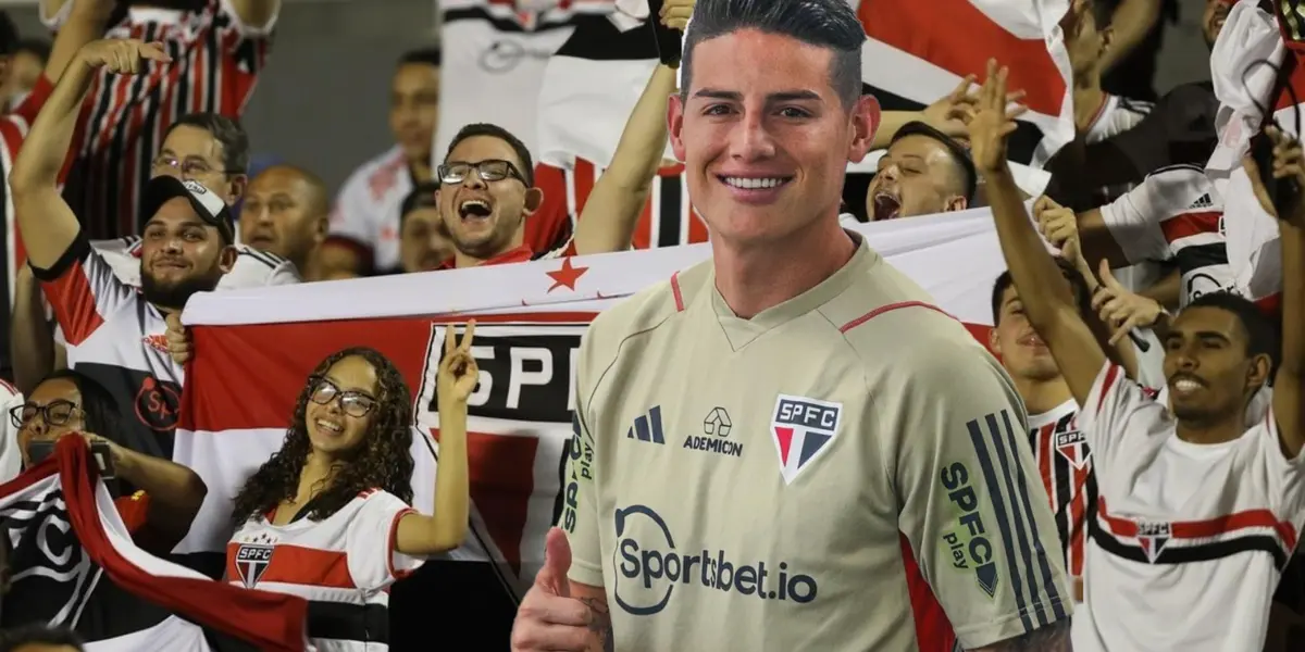 La reacción de los hinchas del Sao Paulo al ver a James Rodríguez vs Palmeiras  