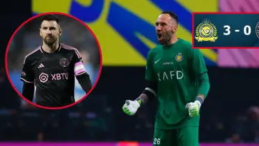La reacción de Messi al ver que Al Nassr con David Ospina humilla al Inter Miami
