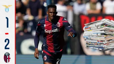 La reacción de prensa en Italia por triunfo de Bologna con John Lucumí vs Lazio