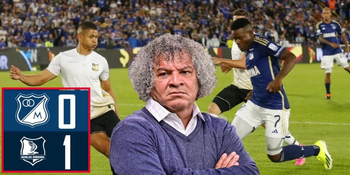 La reacción del DT Alberto Gamero tras la derrota (Foto Millonarios redes y Semana)