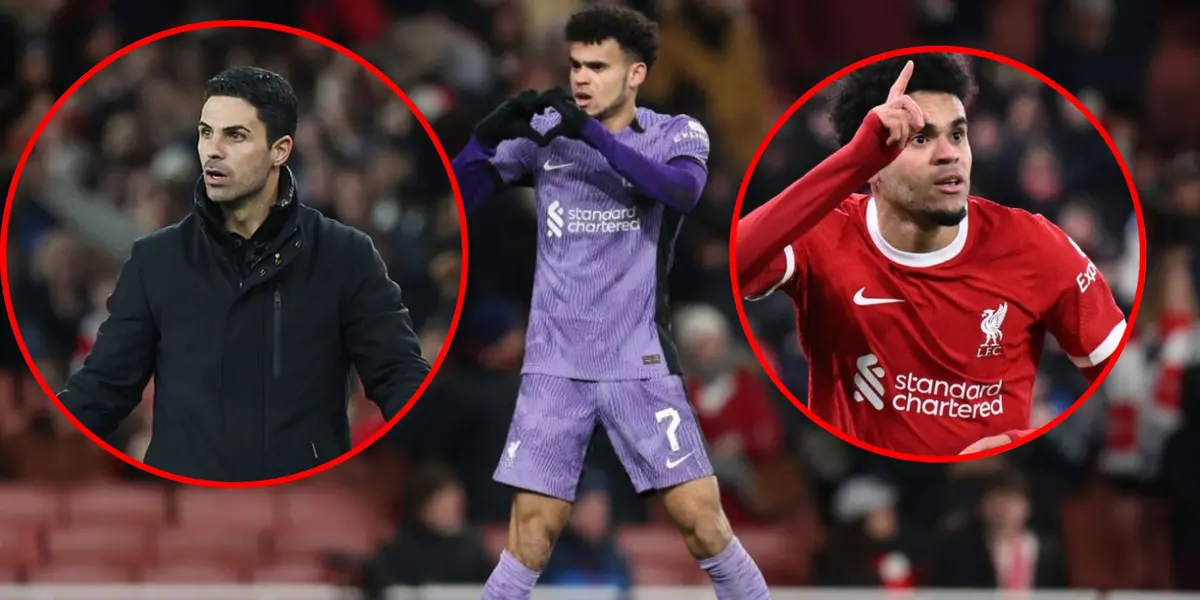 La reacción del DT Arteta luego que Luis Díaz amargara a Arsenal con Liverpool