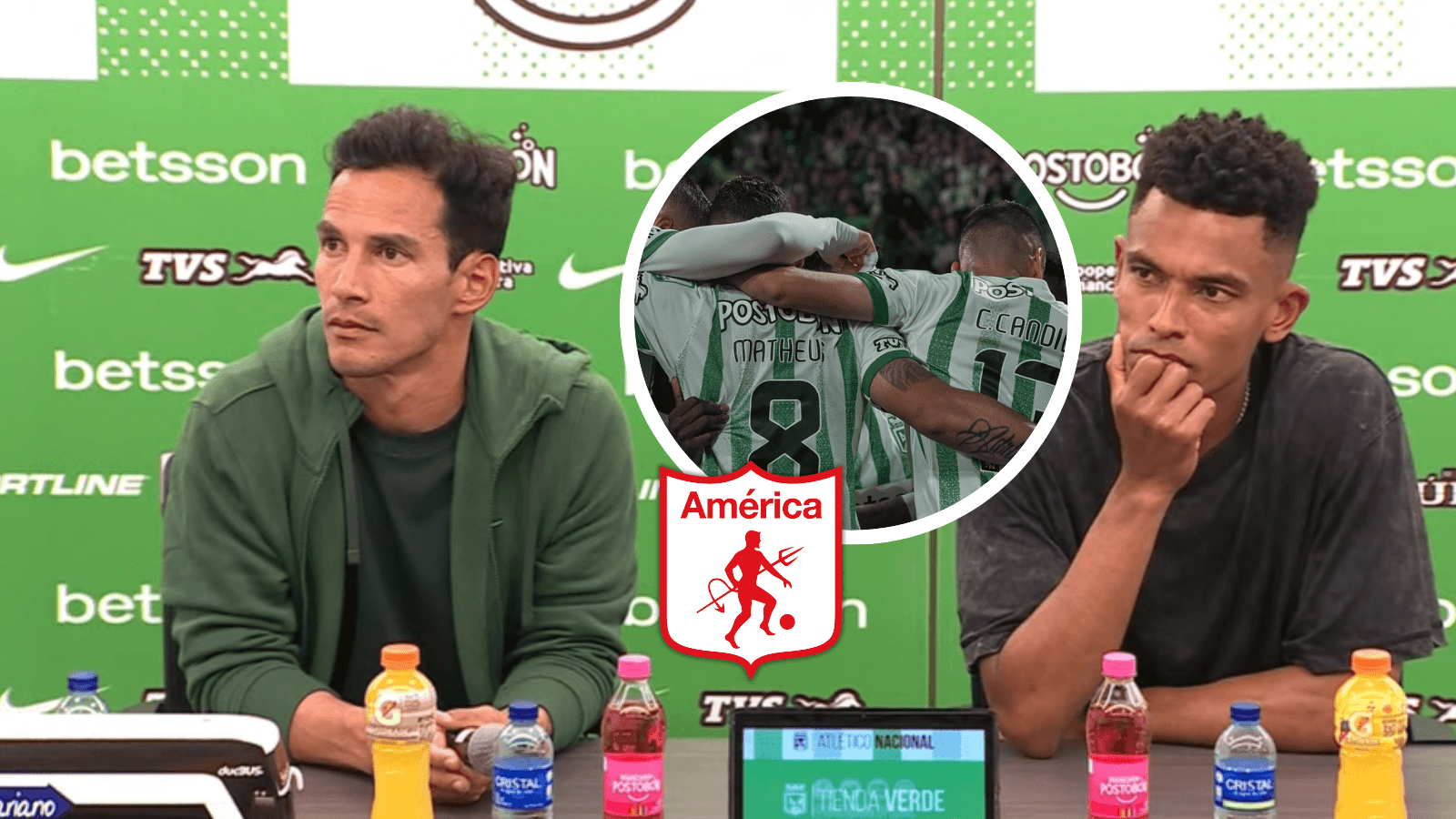 La reflexión de Diego Arias tras el 1 a 0 vs América de Cali en el Atanasio Girardot Foto: Nacionaloficial, Escudoteca y DIMAYOR