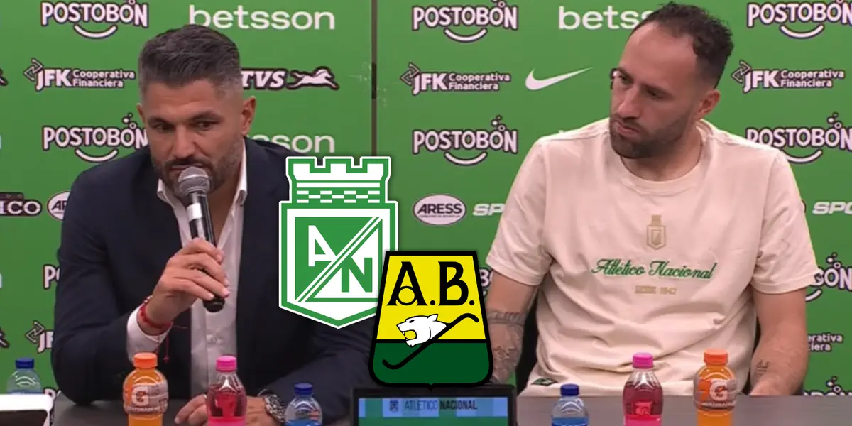 La respuesta de Javier Gandolfi tras la polémica de la noche ante Atlético Bucaramanga Foto: Captura de DIMAYOR y Escudoteca