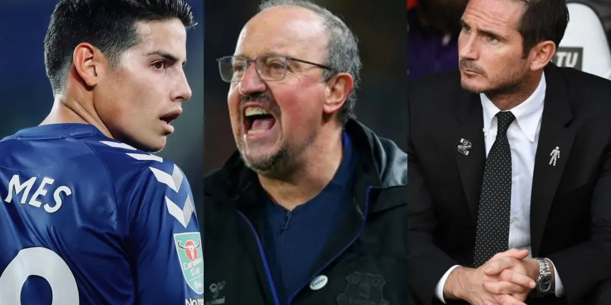 La salida de James Rodríguez del Everton quedó en evidencia a causa de Rafael Benítez y Frank Lampard hizo una revelación importante.