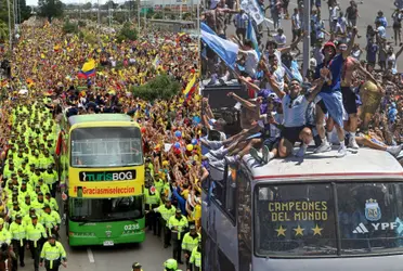 La Selección Argentina llegó a buenos aires y en la caravana del equipo se han presentando unos desmadres que ni en países como Colombia se han visto.