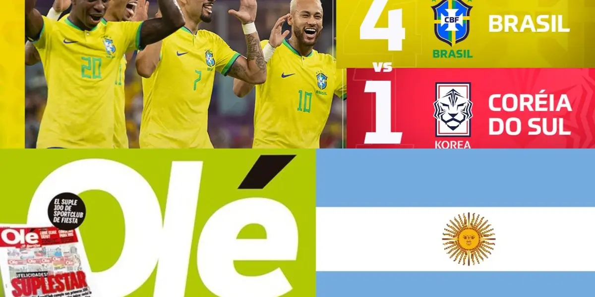 La Selección Brasil superó a Corea del Sur y en Argentina el Diario Olé reseñó el hecho de manera peculiar.