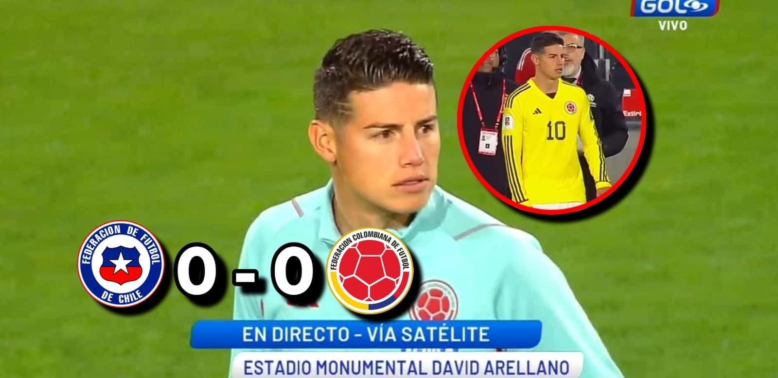La Selección Colombia empató contra la Selección Chile.