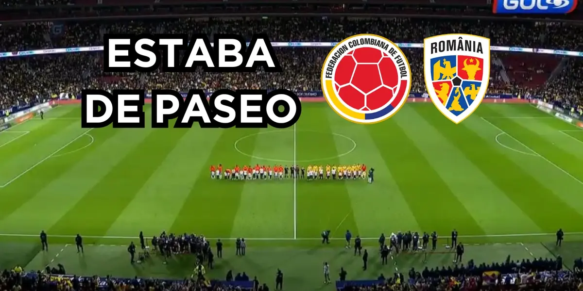 La Selección Colombia jugó contra la Selección Rumania. Foto tomada de captura de pantalla Gol Caracol.