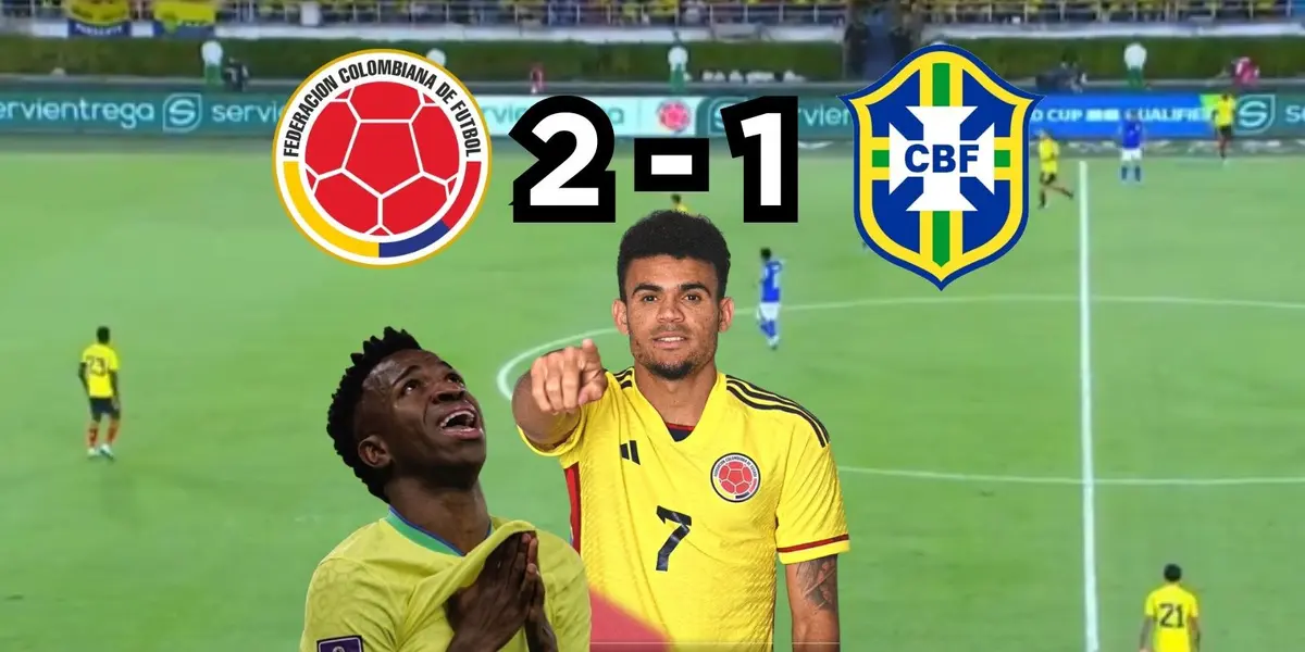 La Selección Colombia le ganó a la selección Brasil.