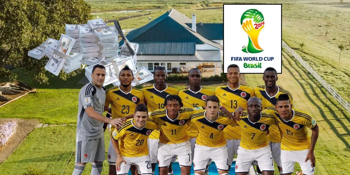 La Selección Colombia que jugó el Mundial de Brasil 2014. Foto tomada Supercalla Private Properties y Fútbol Red. 