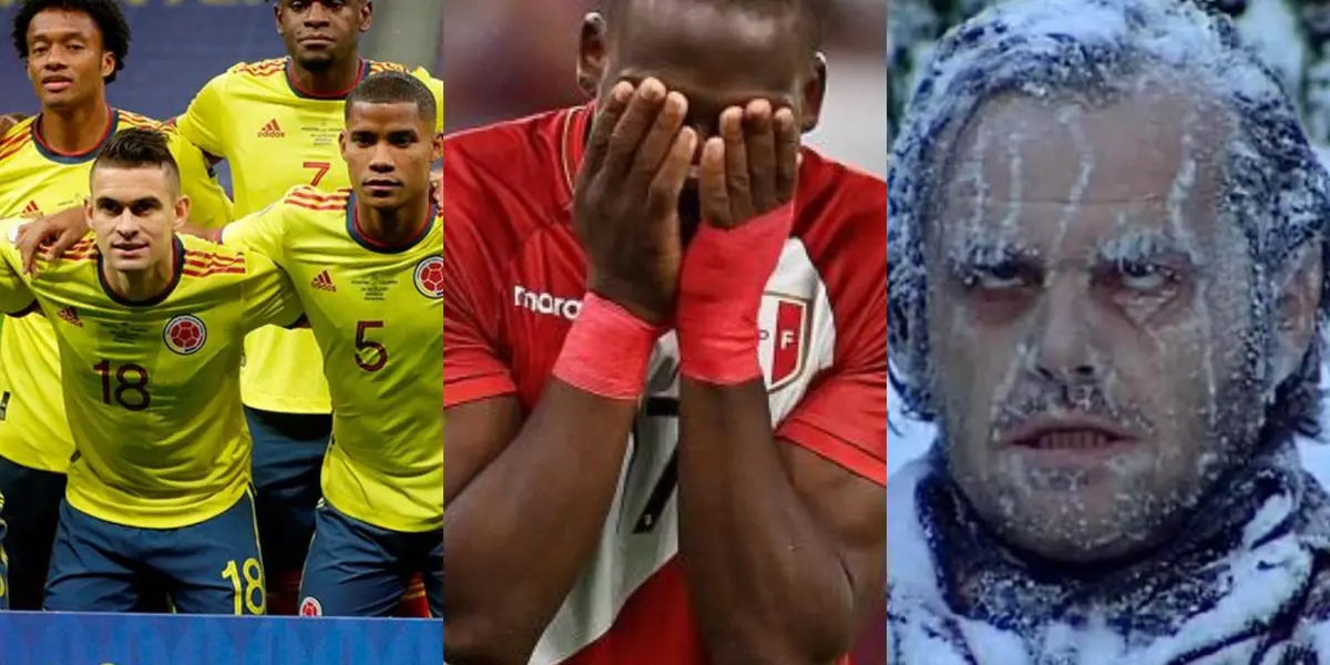 La Selección Perú no clasificó al Mundial y en la Selección Colombia tras ver el partido los hinchas mencionaron a dos pechos fríos cafeteros.